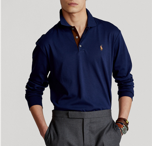 Genser - Custom Slim Fit Soft Cotton Polo Shirt Polo Navy