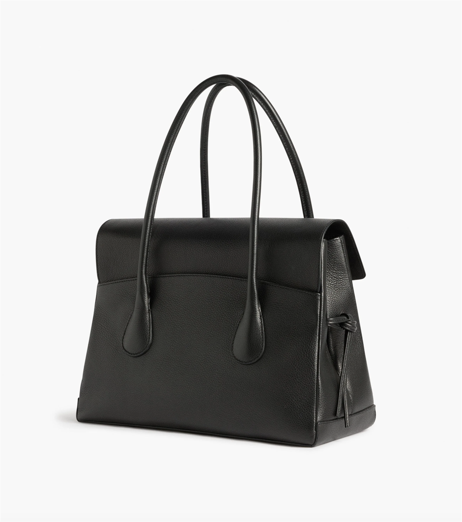 Veske - Lydia Tote Bag Grained Black Leather