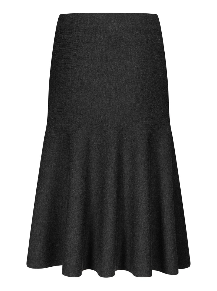 Skjørt - Darja Merino Skirt  Dark Grey Melange