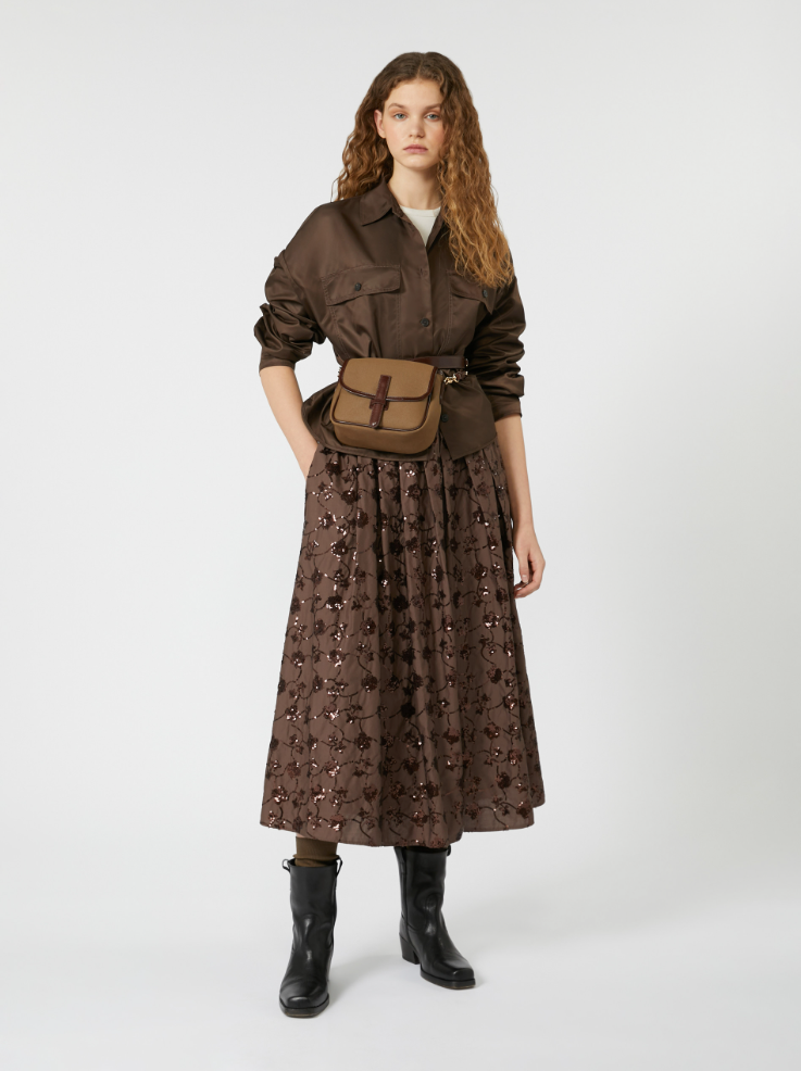 Skjørt - Tempra Sequinned Cotton Skirt