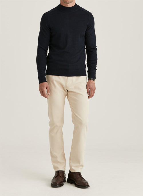 Genser - Merino Mock Neck Navy