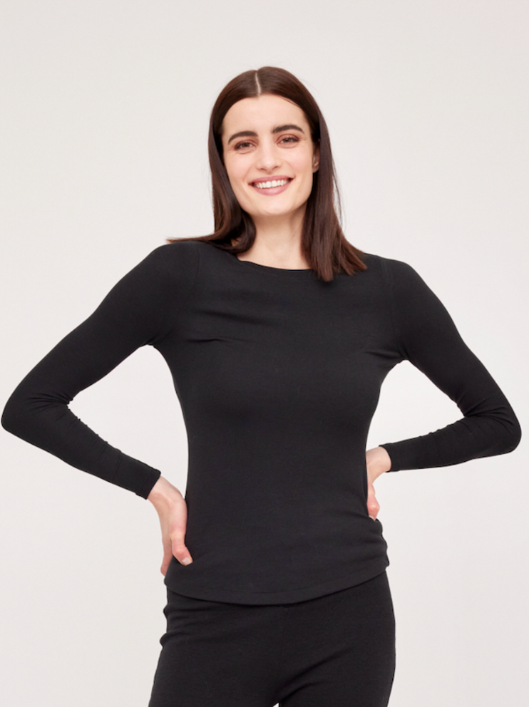 Genser - Riva Rib Longsleeve Black