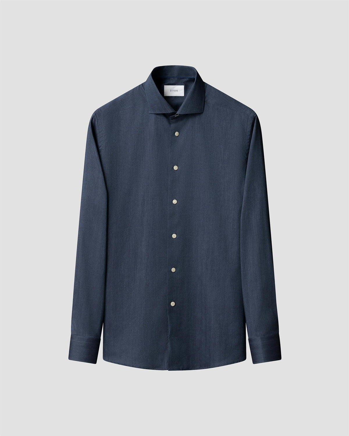 Skjorte - Solid Signature Flannel Slim Fit Shirt Dark Blue