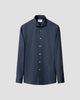 Skjorte - Solid Signature Flannel Slim Fit Shirt Dark Blue