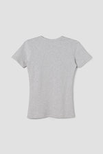 T skjorte - Roundneck Cotton Jersey Tee Grey Melange