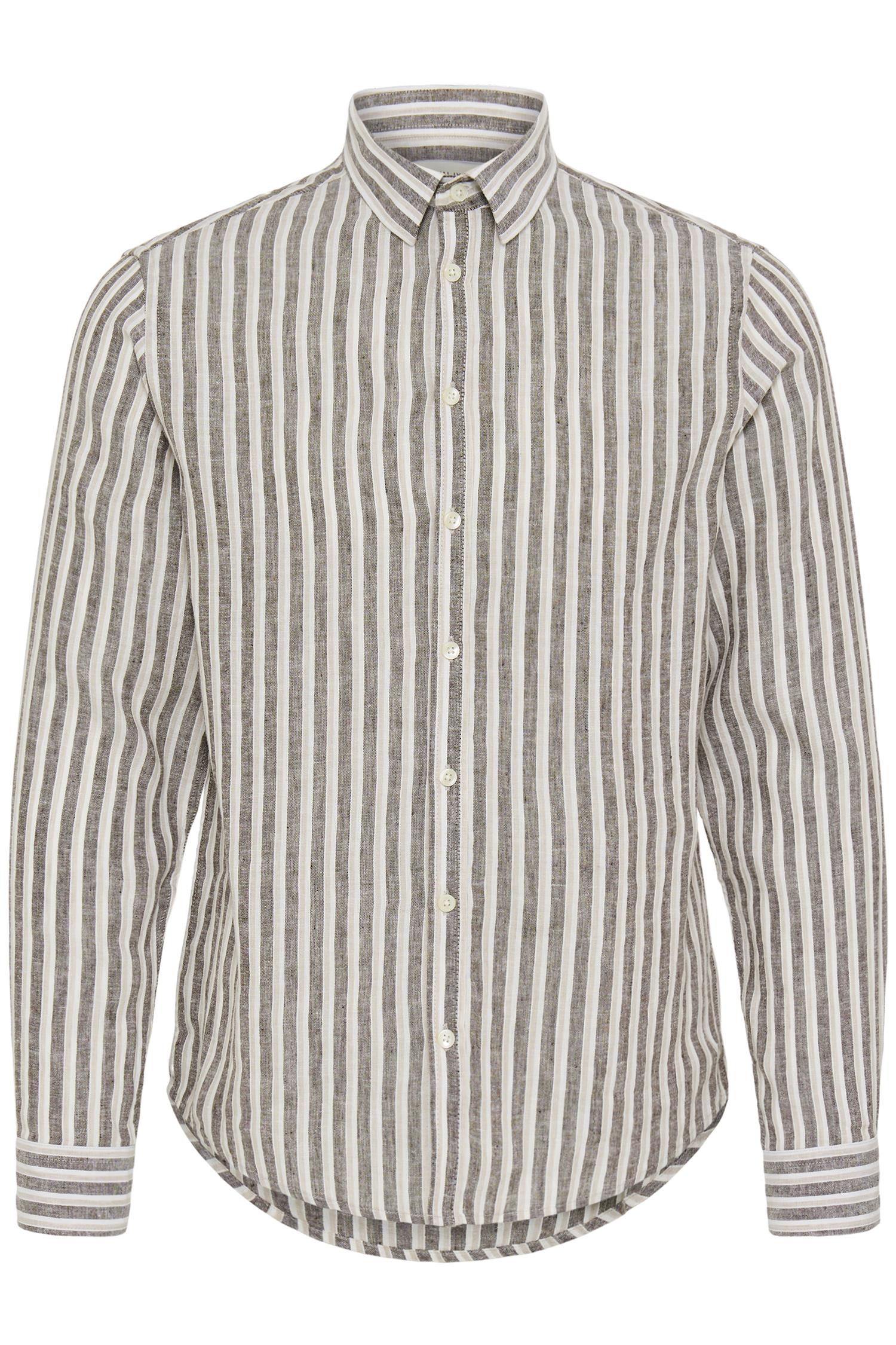 Skjorte - CFRISSA LS Striped Linen Shirt Demitasse
