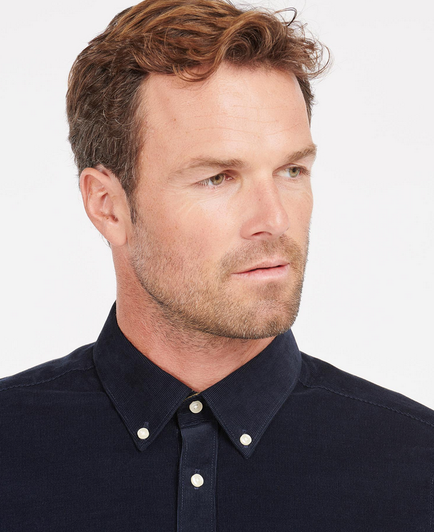 Skjorte - Ramsey Tailored Cord Shirt Navy