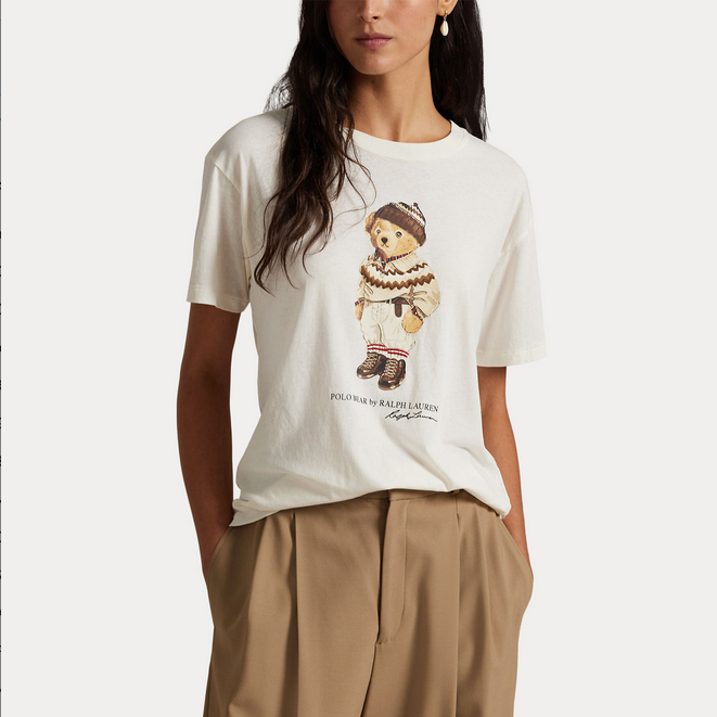 T skjorte - Polo Bear Cotton Jersey Tee Warm White