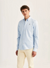 Skjorte - Camden Pique Shirt  Blue
