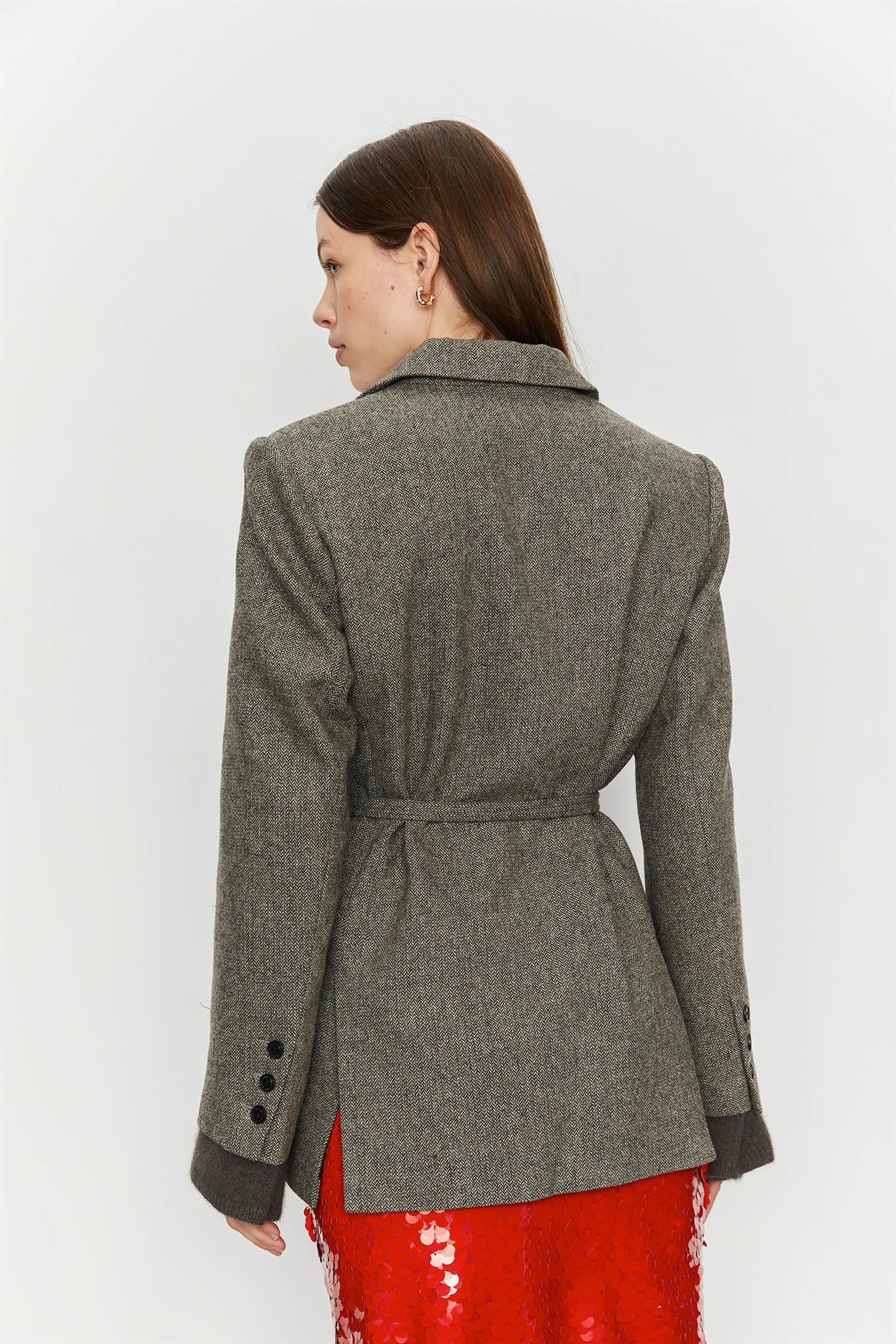 Blazer - Single-Breasted Wool Jacket Nero