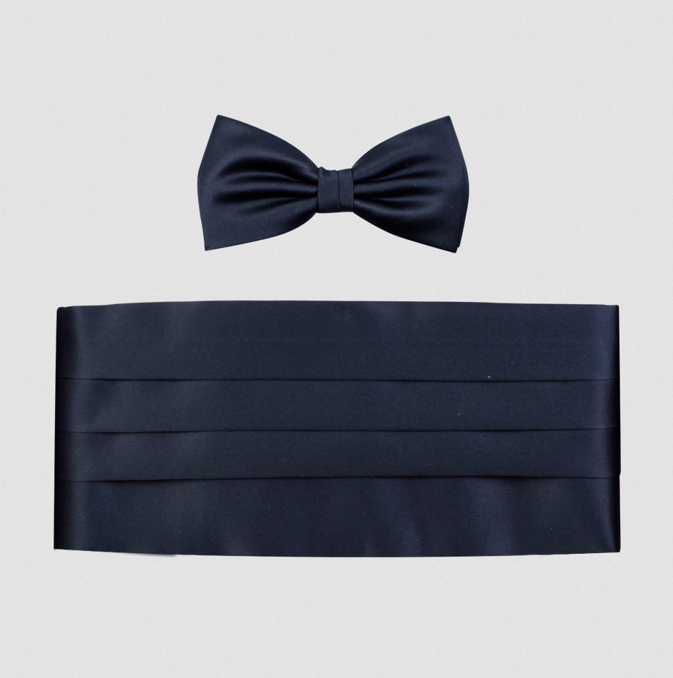 Smokingsett – Sløyfe & Magebelte - Ceremony Cummerbund Navy
