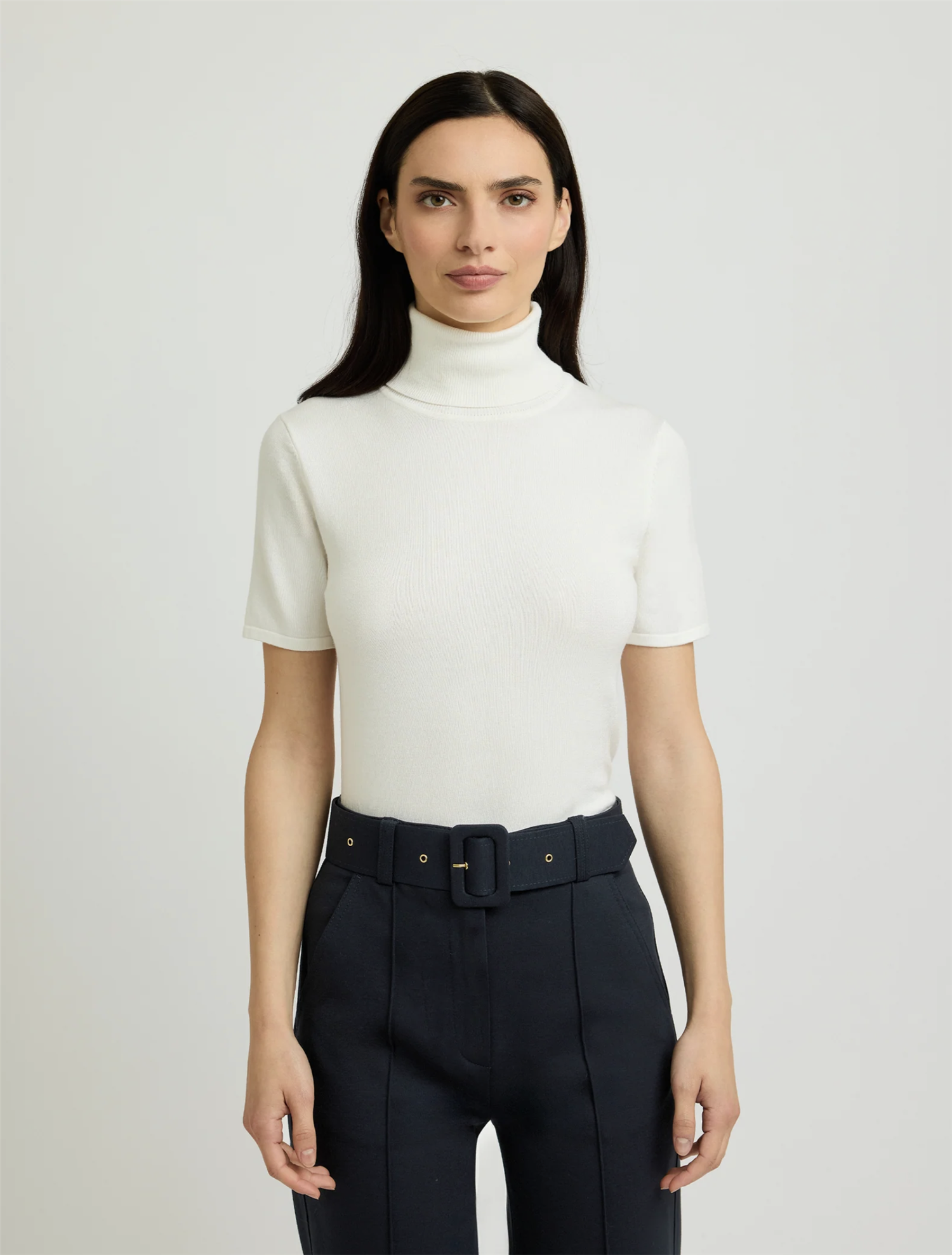 Topp - Pola Turtleneck Knit White