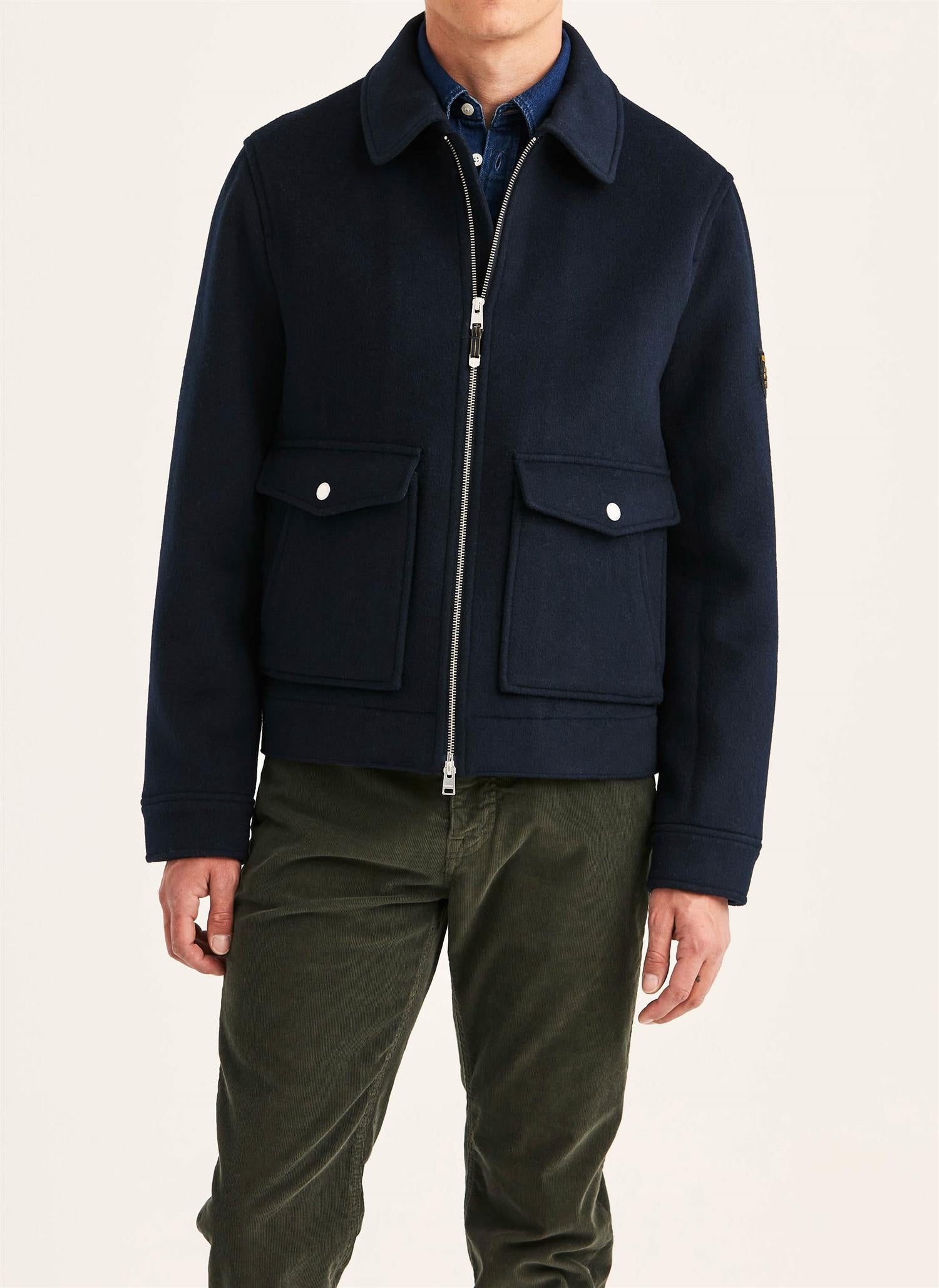 Jakke - Wallace Wool Jacket Blue