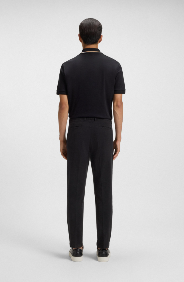 Bukse - Kaiton Slim-Fit Trousers In Stretch-Cotton Twill Black