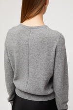 Cardigan - Classic Cashmere Cardigan Grey Melange