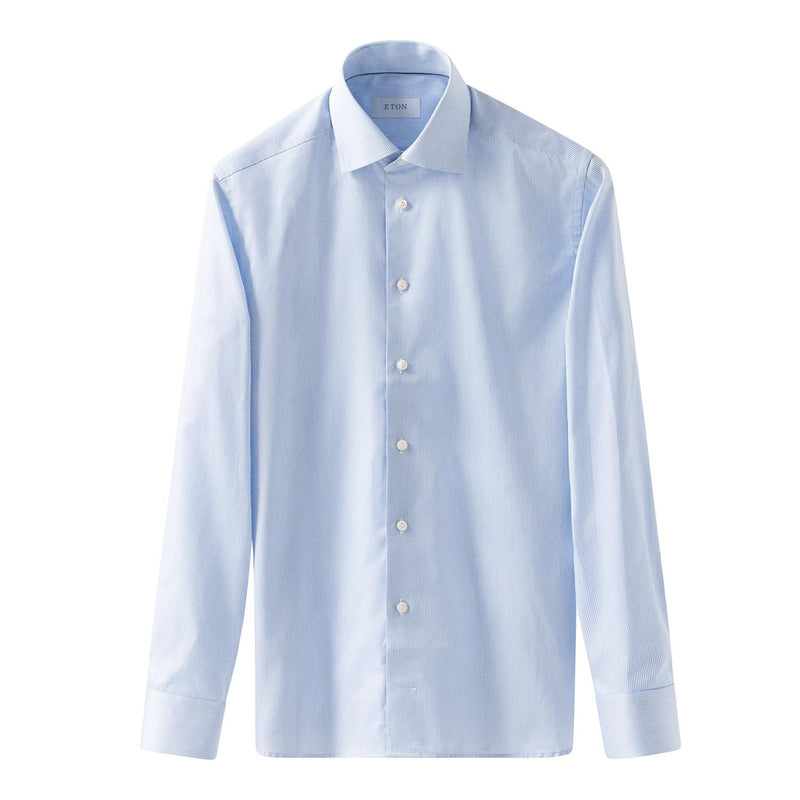 Skjorte - Light Blue Fine Striped Contemporary Fit