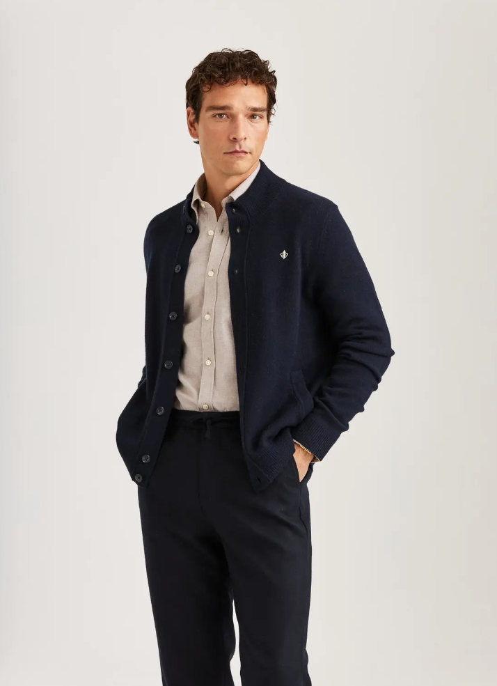 Cardigan - Hertford Button Cardigan Navy