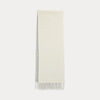 Skjerf - Fringe-Trim Wool Scarf Cream Light Vintage Heather