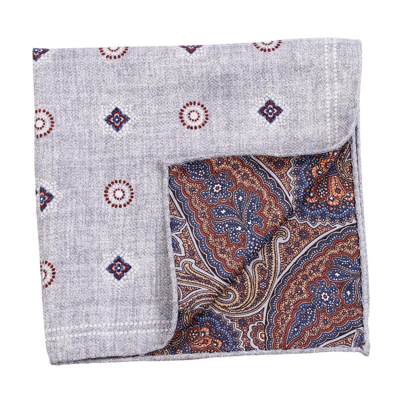 Tørkle - Double Face Pocket Square Light Grey Melange