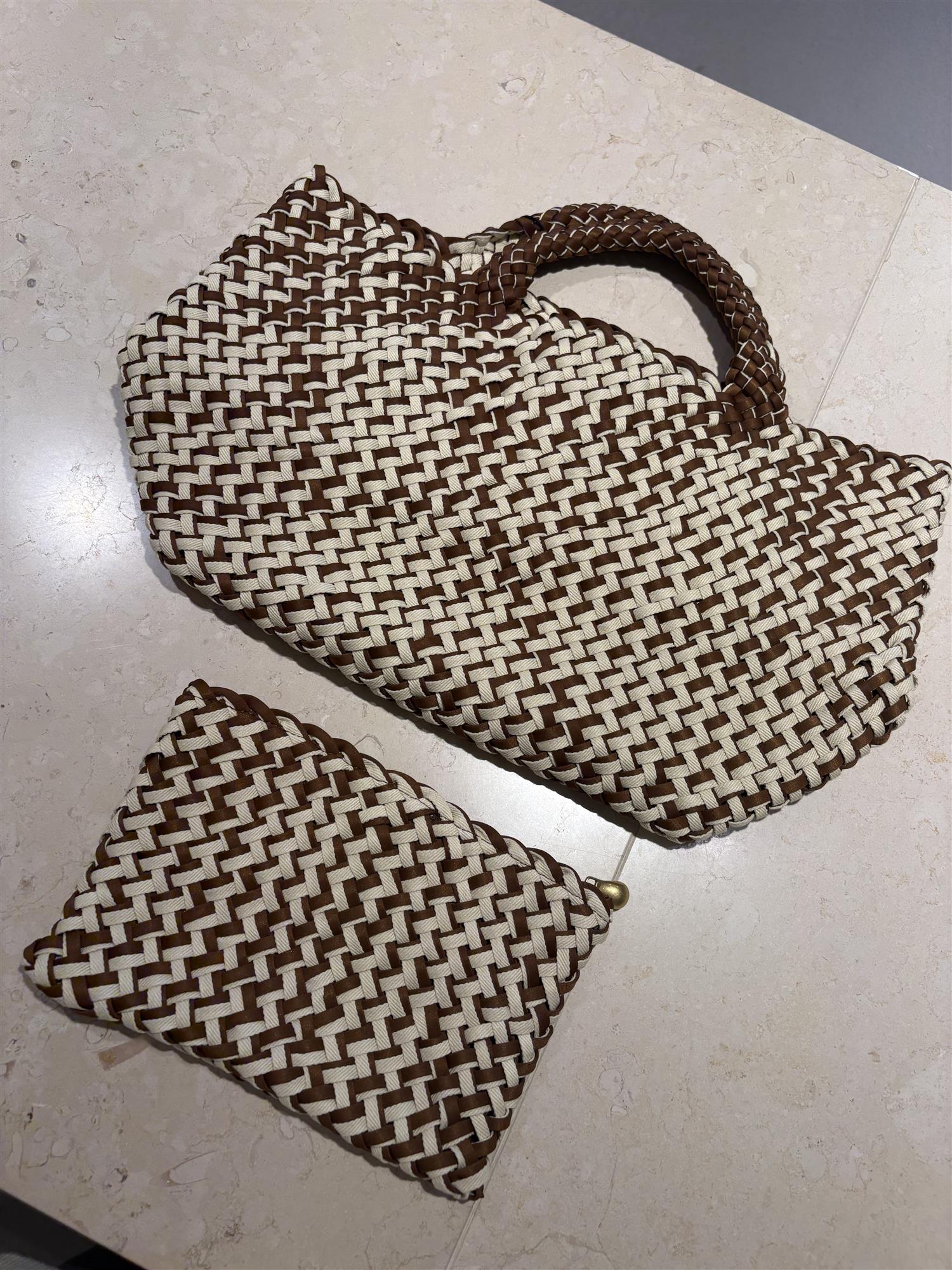 Veske - St Barths Medium Tote Double Weave Carmel