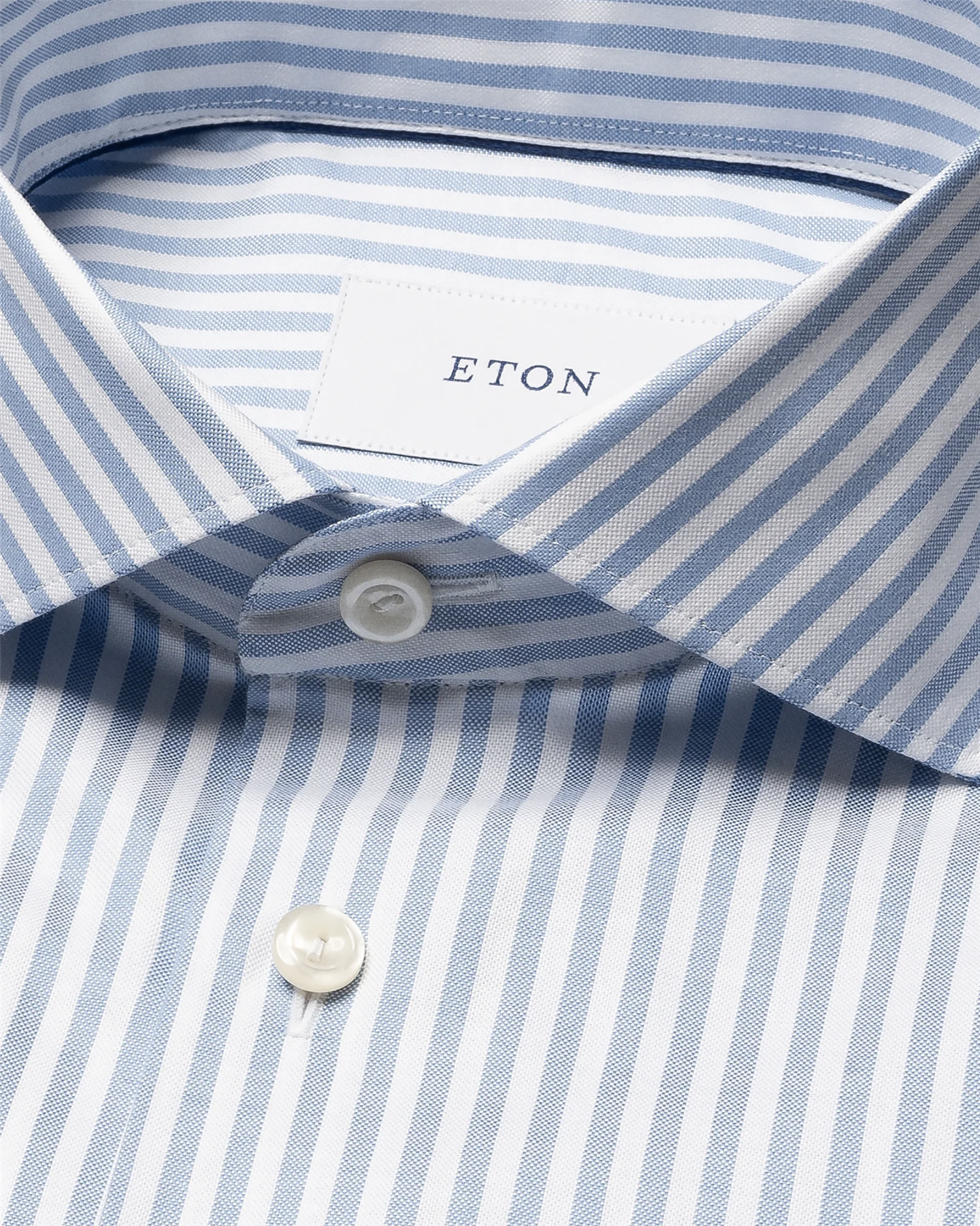 Skjorte - Light blue Striped Signature Oxford Shirt Contemporary Fit