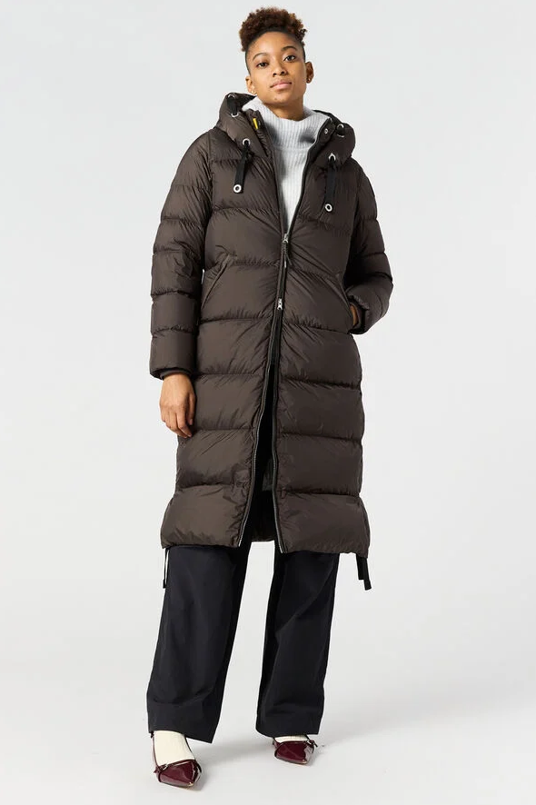 Jakke - Panda Long Down Jacket Earth Brown