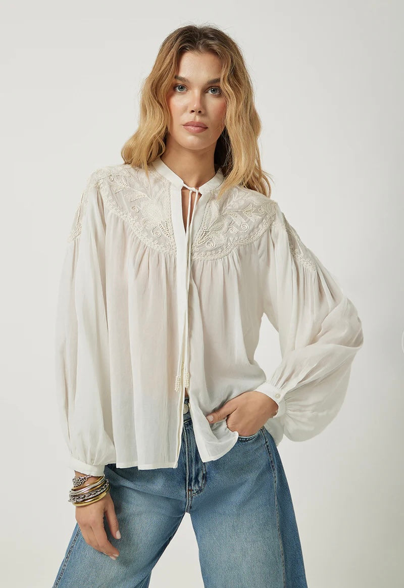 Bluse - Petronella Top Papyrus