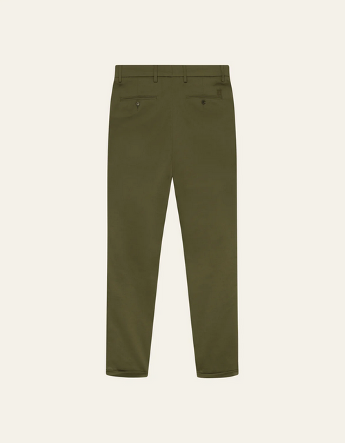 Bukse - Como Cotton Suit Pants Olive Night