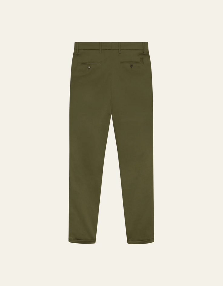 Bukse - Como Cotton Suit Pants Olive Night