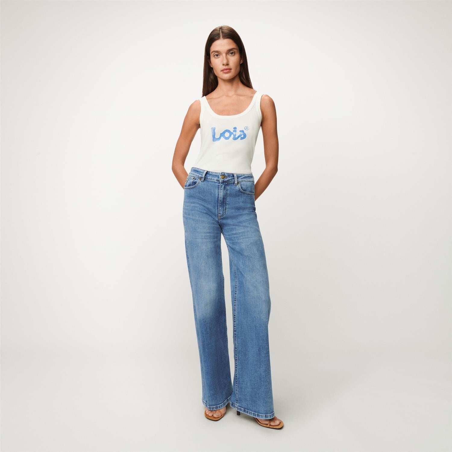 Jeans - Palazzo Mallow Stone
