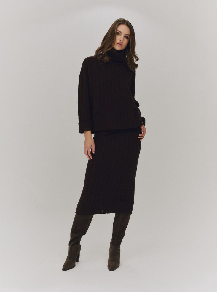 Skjørt - Valencia Merino Skirt Dark Brown