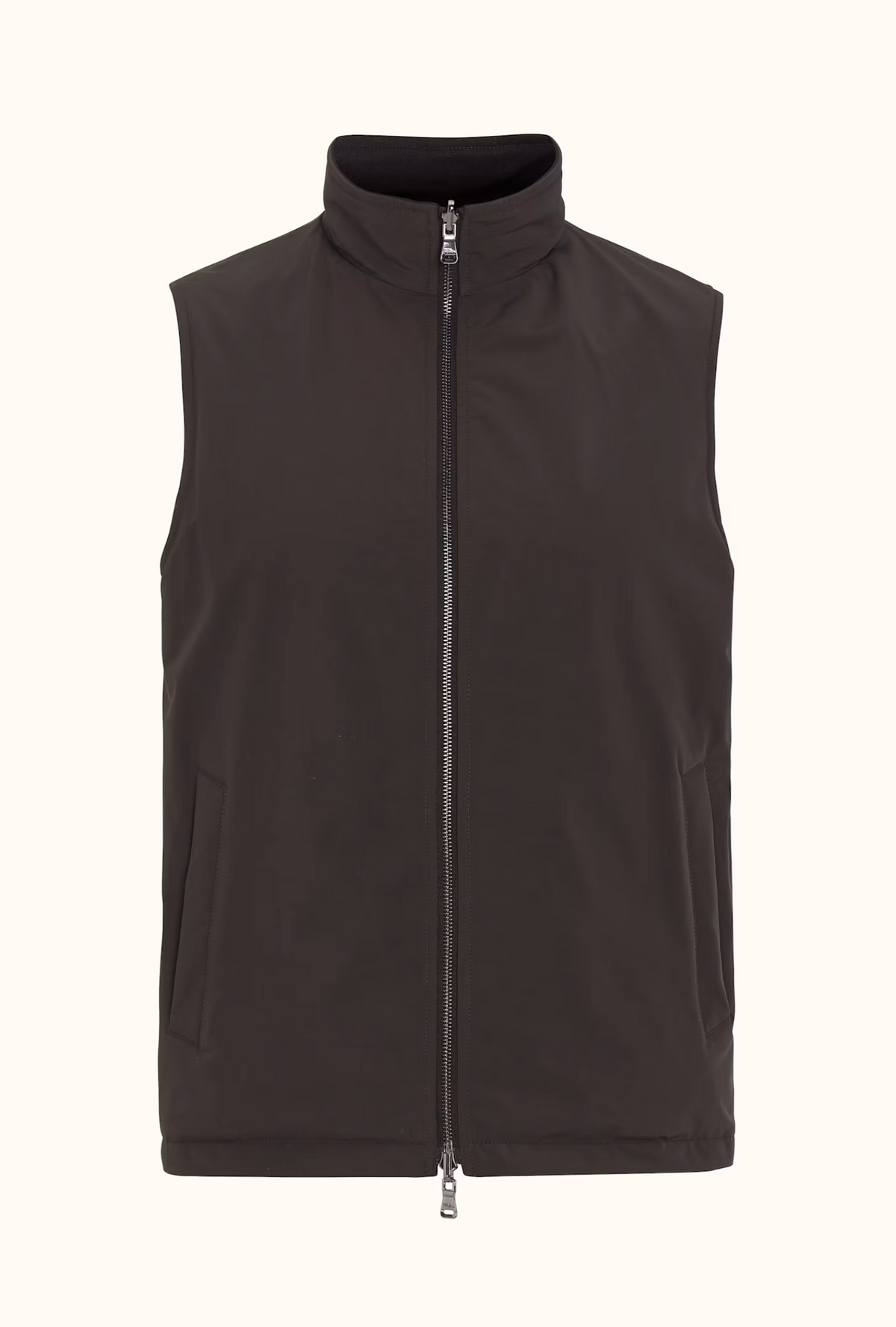 Vest - Vendbar Vattert Flanell Vest Brown Eik