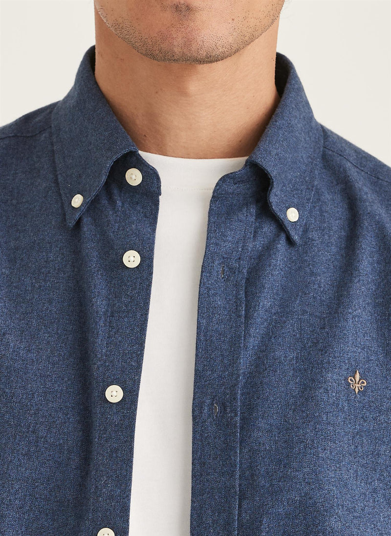 Skjorte - Watts Flannel Shirt Navy