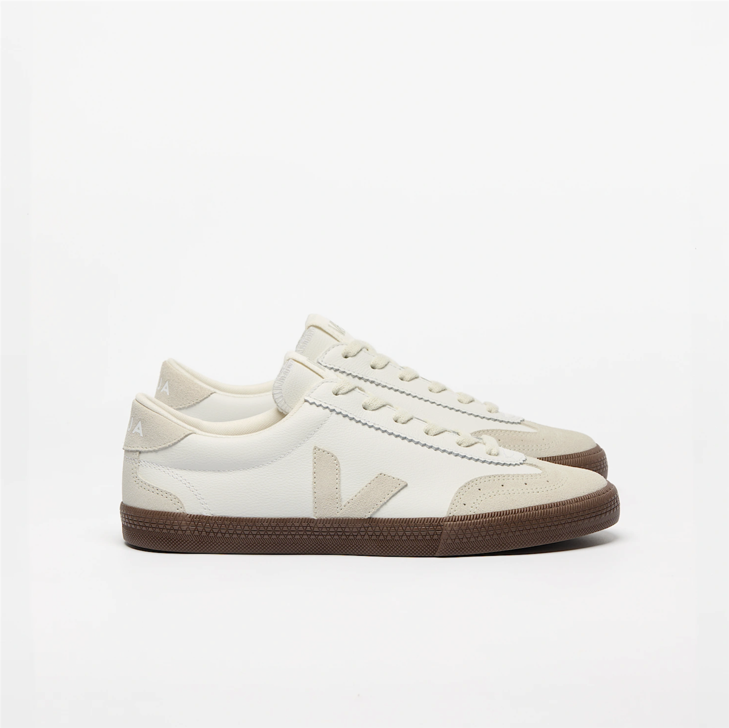 Sneakers - Volley LeatherWhite Natural Bark M