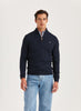 Genser - Merino Cable John Zip Navy