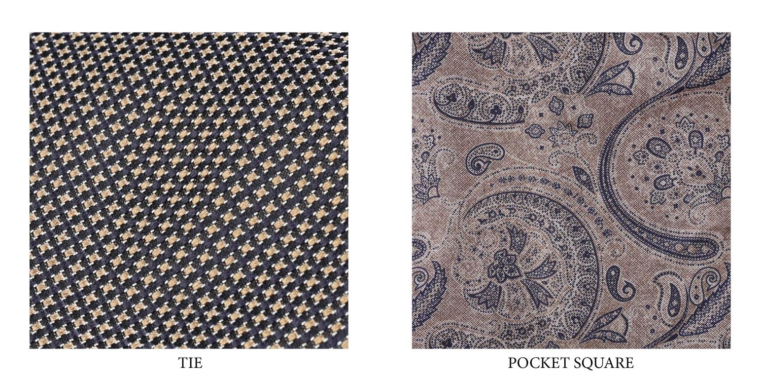 Slips&Tørkle - Tie & Pocket SquareBox Set Beige