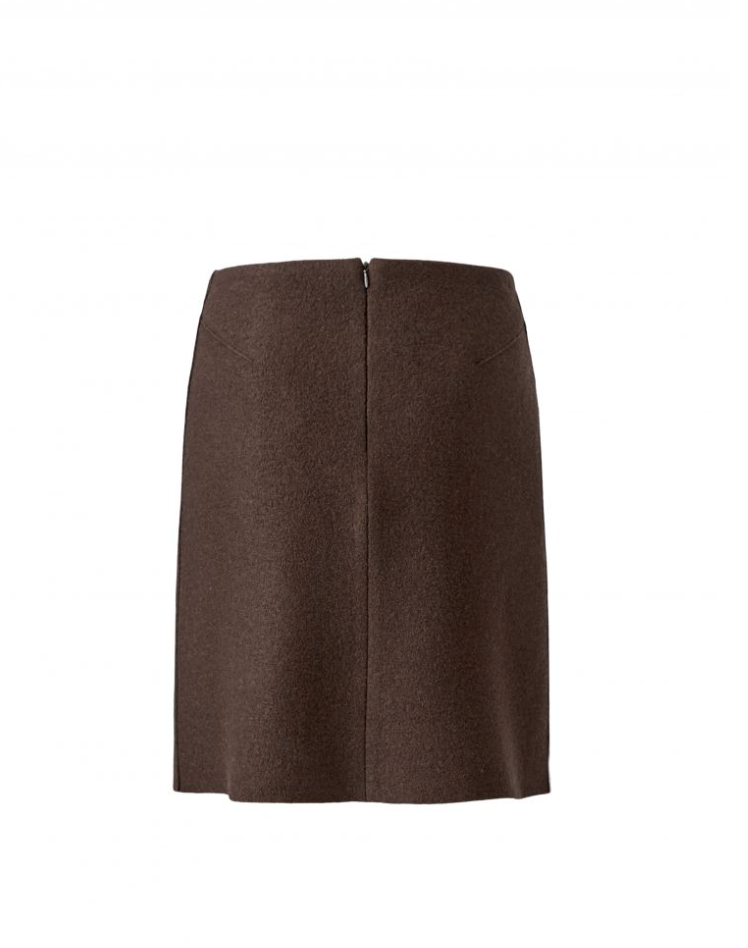 Skjørt - Boiled Wool Skirt Chocolate Tarte