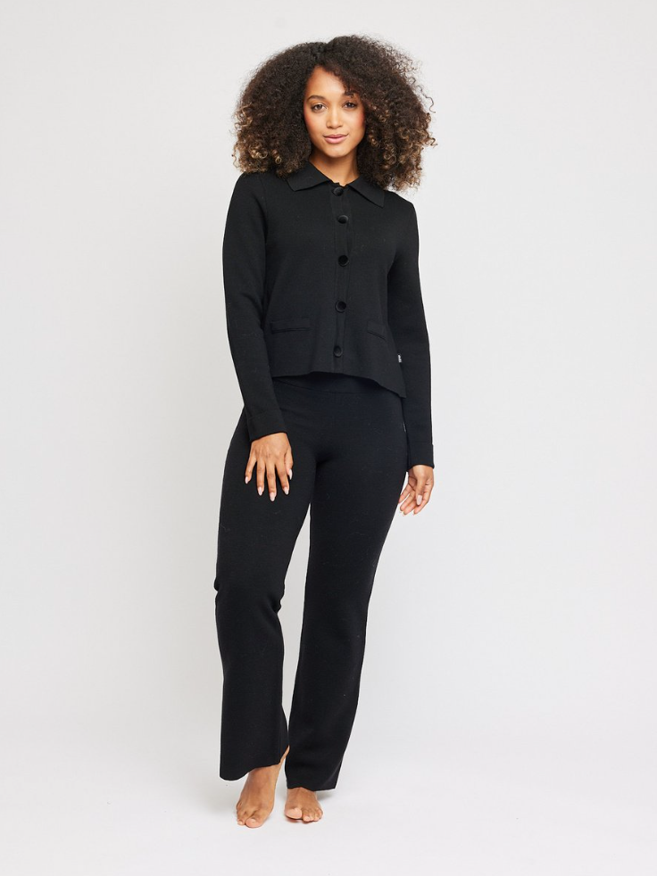 Bukse - Evi Merino Pants Black