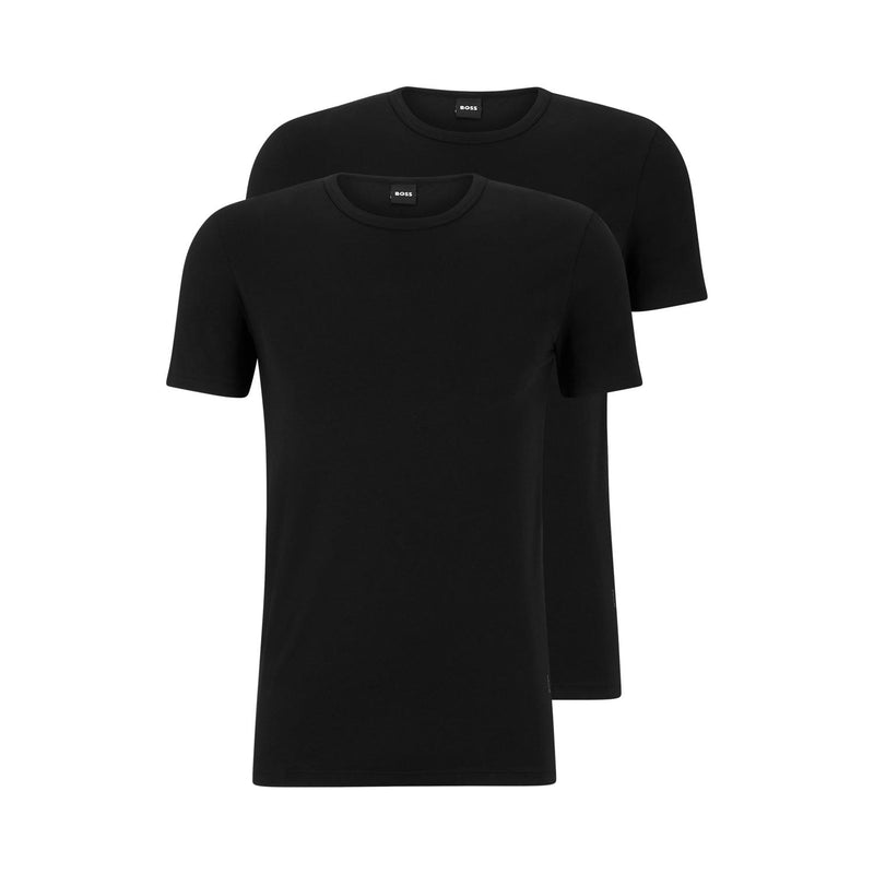 T-skjorte - Two-pack Roundneck Slim-fit T-shirts Black