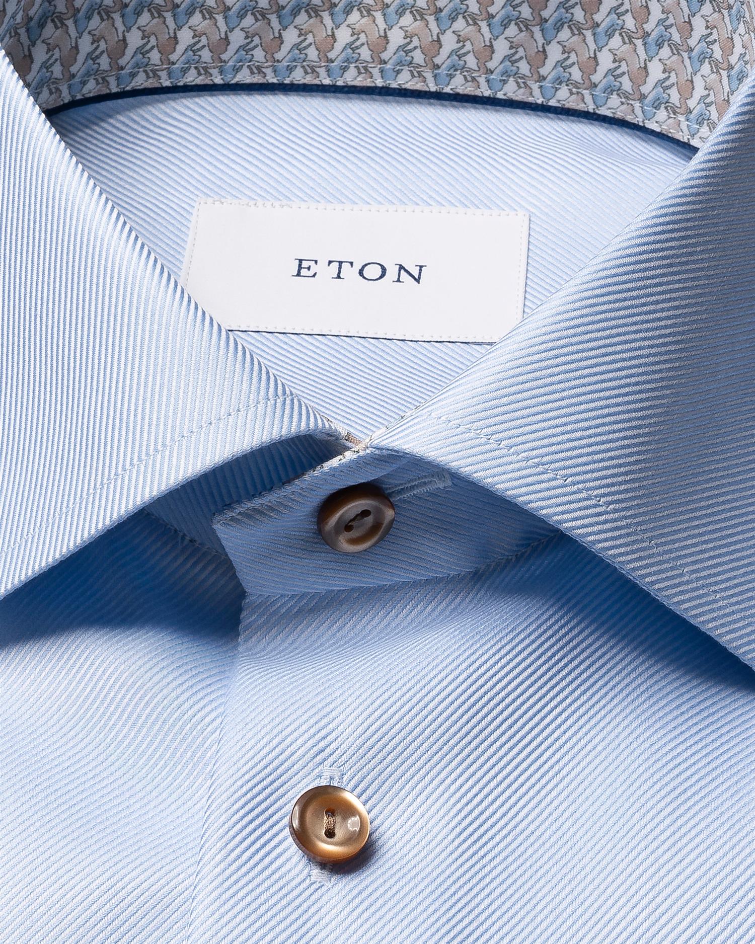 Skjorte - Geometric Effect Textured Twill Shirt Contemporary Fit