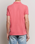 Pique - Custom Slim Fit Mesh Polo Shirt Pale Red