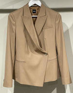 Blazer - Jia Slim-Fit Jacket Wool Blend Twill Medium Beige