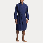 Morgenkåpe - Cotton Pique Robe Cruise Navy