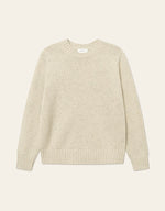 Genser - Gary Fleck Wool Rib Rollneck Light Sand