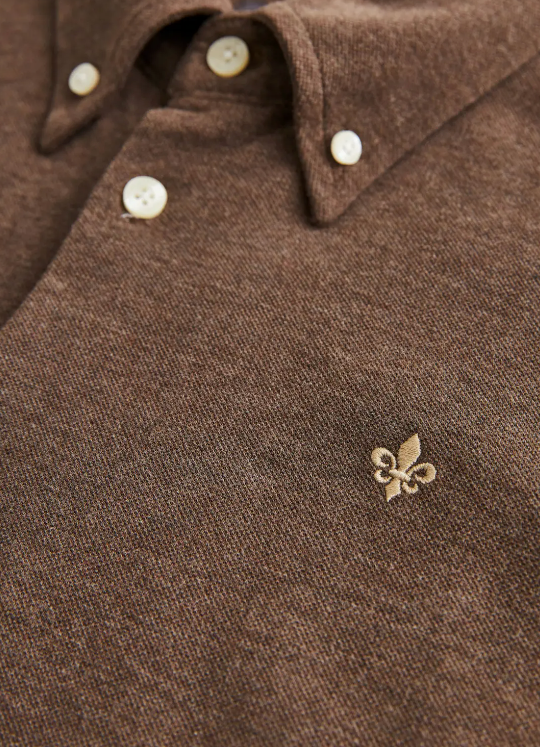 Skjorte - Camden Pique Shirt Brown