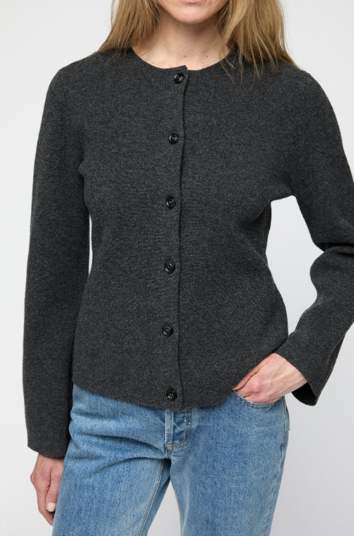 Genser - Milano Knit Wool Blazer  Graphite