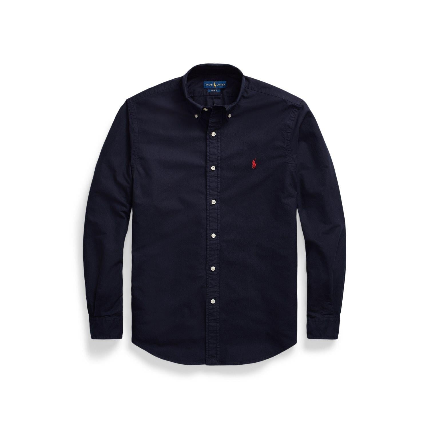 Skjorte - Custom Fit Oxford Shirt Navy