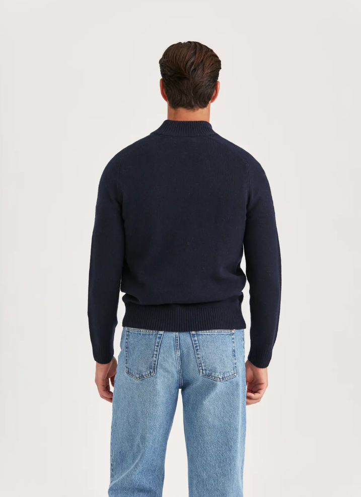 Genser - New Hertford Half Zip Navy