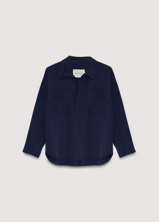 Skjorte - Tencel Woman Shirt Infinite Navy