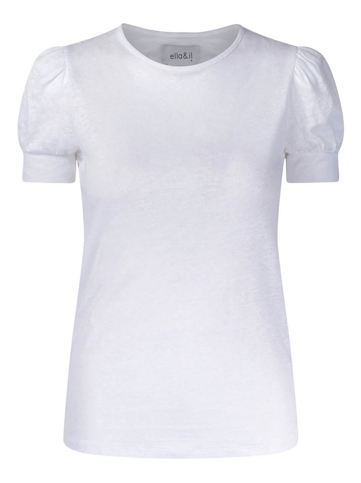 T-Skjorte - Madeleine Linen Tee White